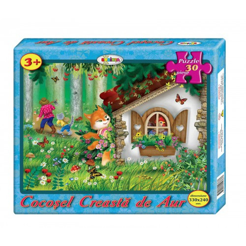 Puzzle Cocoșel Creastă de Aur 30ps.
