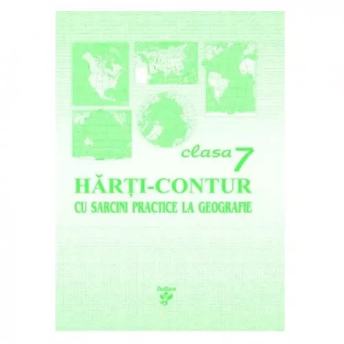Hărți contur cu sarcini practice la geografie cl.7