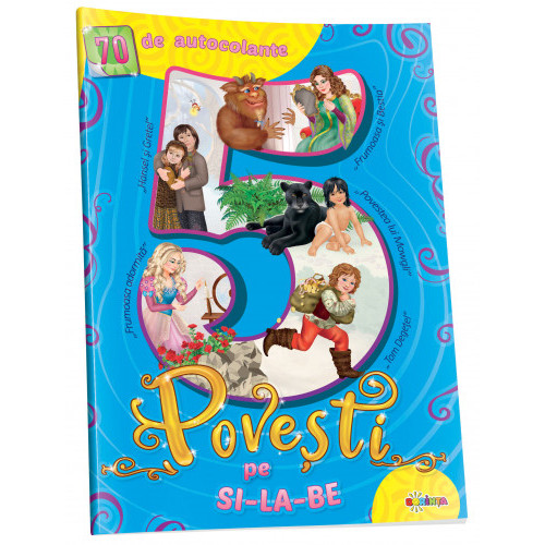 5 Povești pe silabe (70 autocolante)