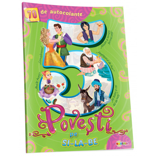 5 Povești pe silabe (70 autocolante)