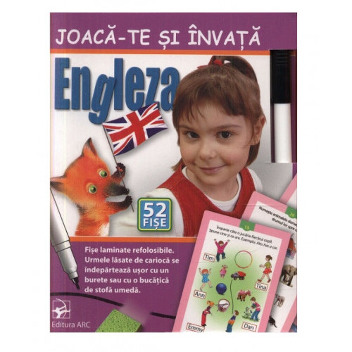Joacă-te și învață. Engleza. 52 de fișe cu cariocă