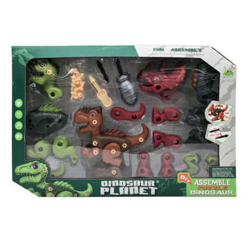 Set 3 Dinozauri cu unelte de asamblat