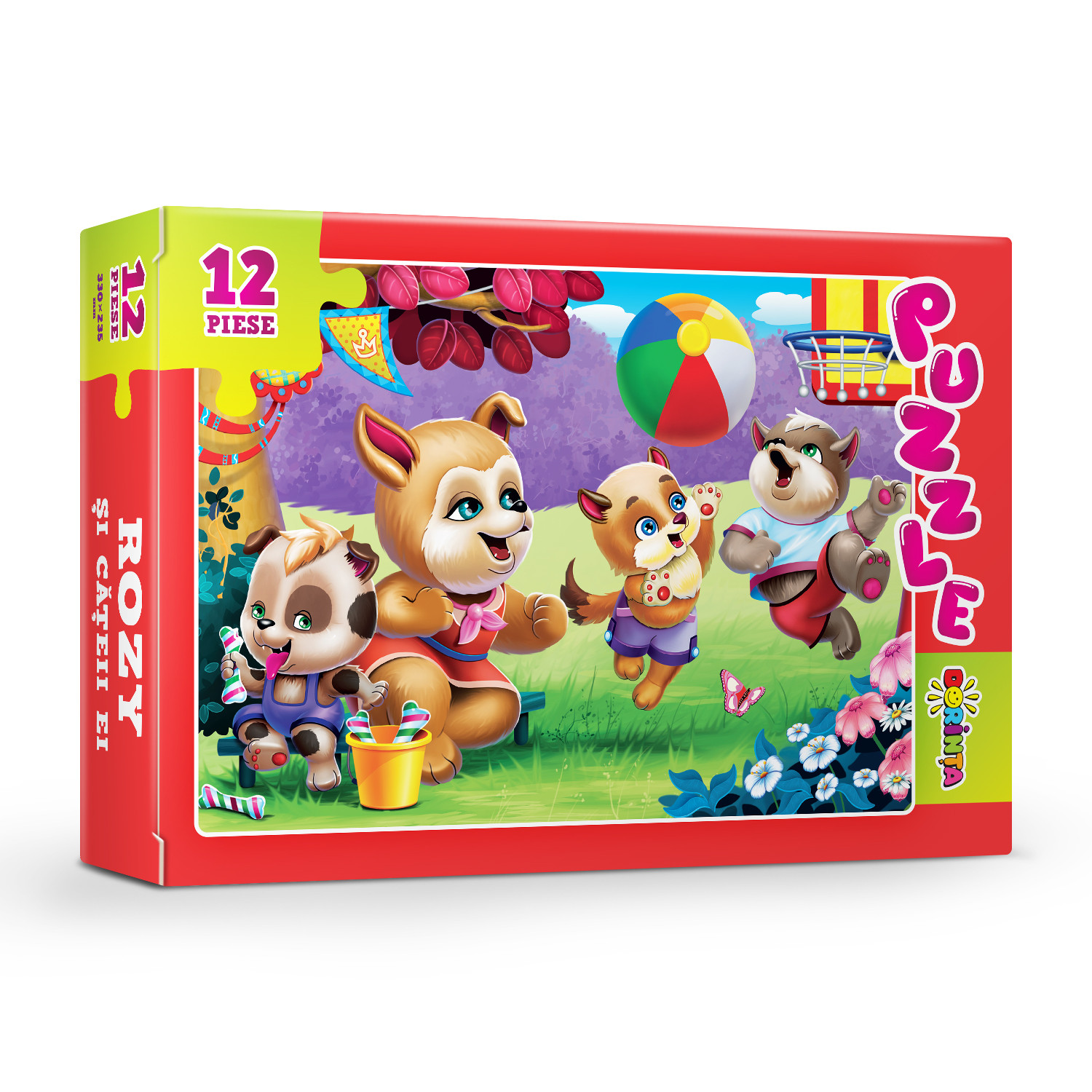 Puzzle 12ps. Rozy și cățeii ei