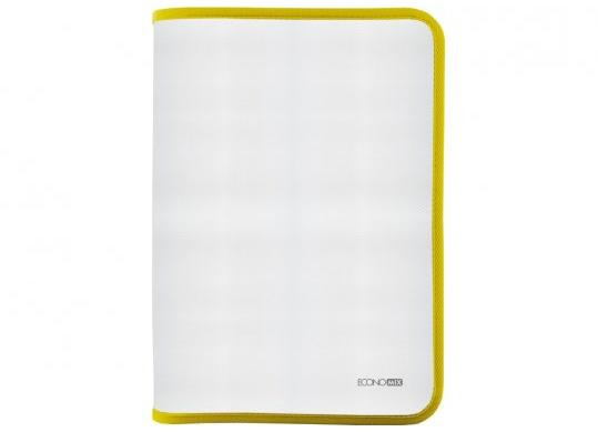 Mapa cu fermoar Economix B5 (plastic/albastru/roz/albastru deschis)