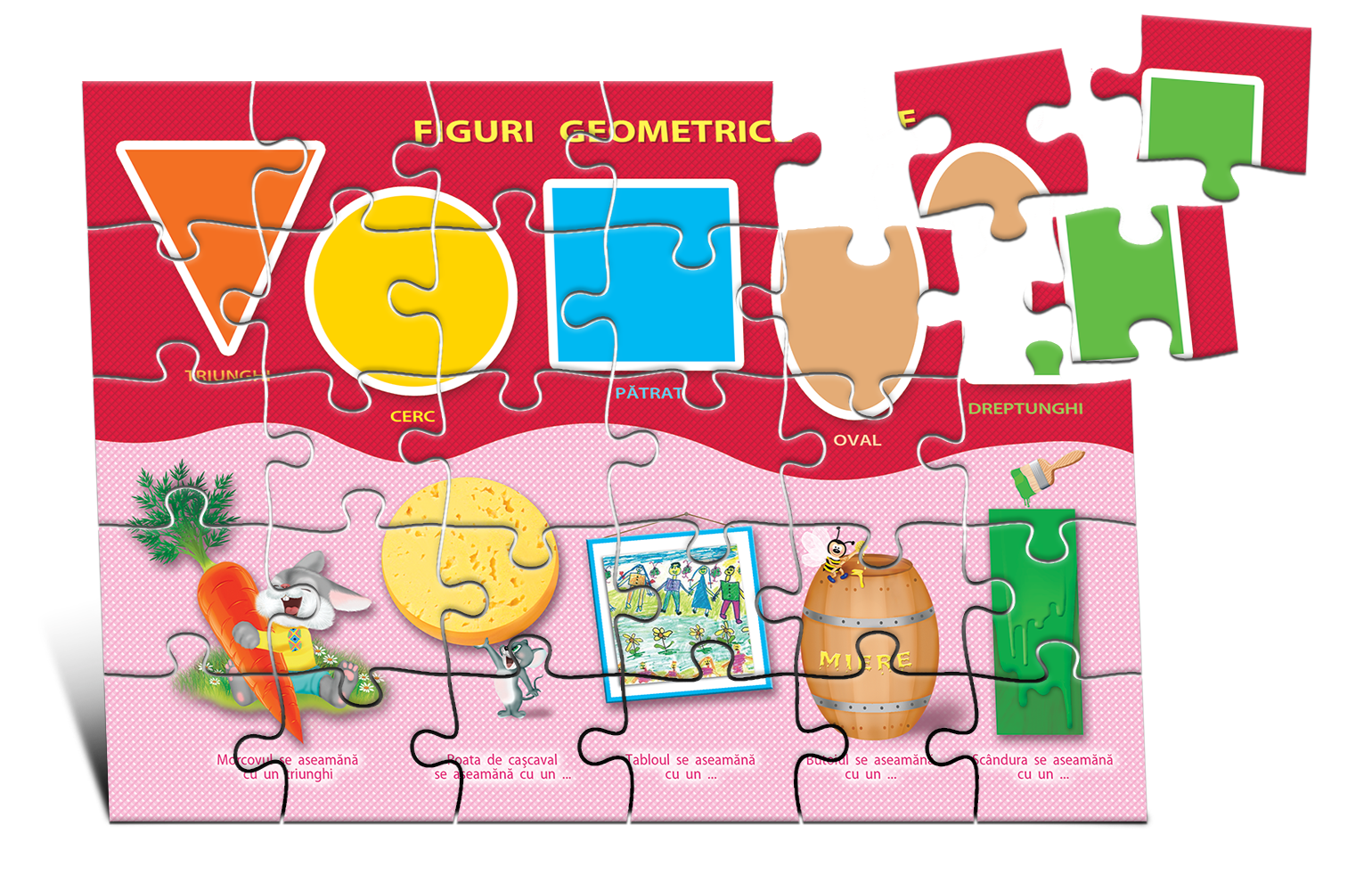 Puzzle Figuri geometrice 30ps.