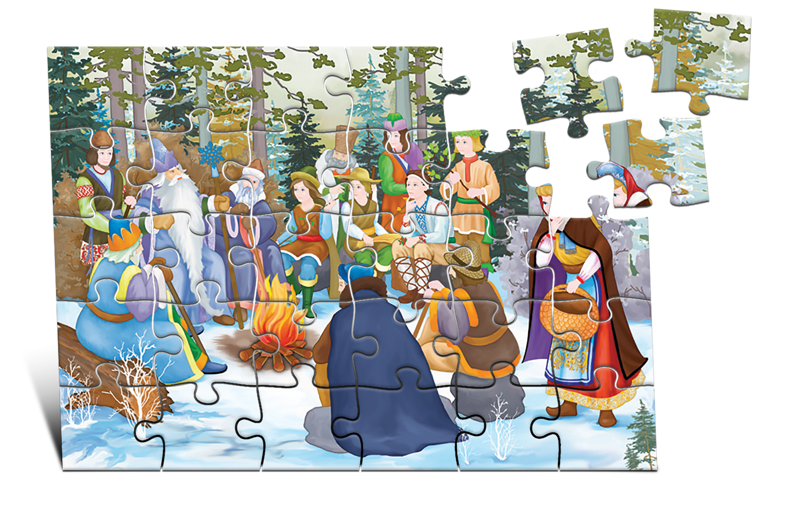 Puzzle Douăsprezece luni ale anului 30ps.