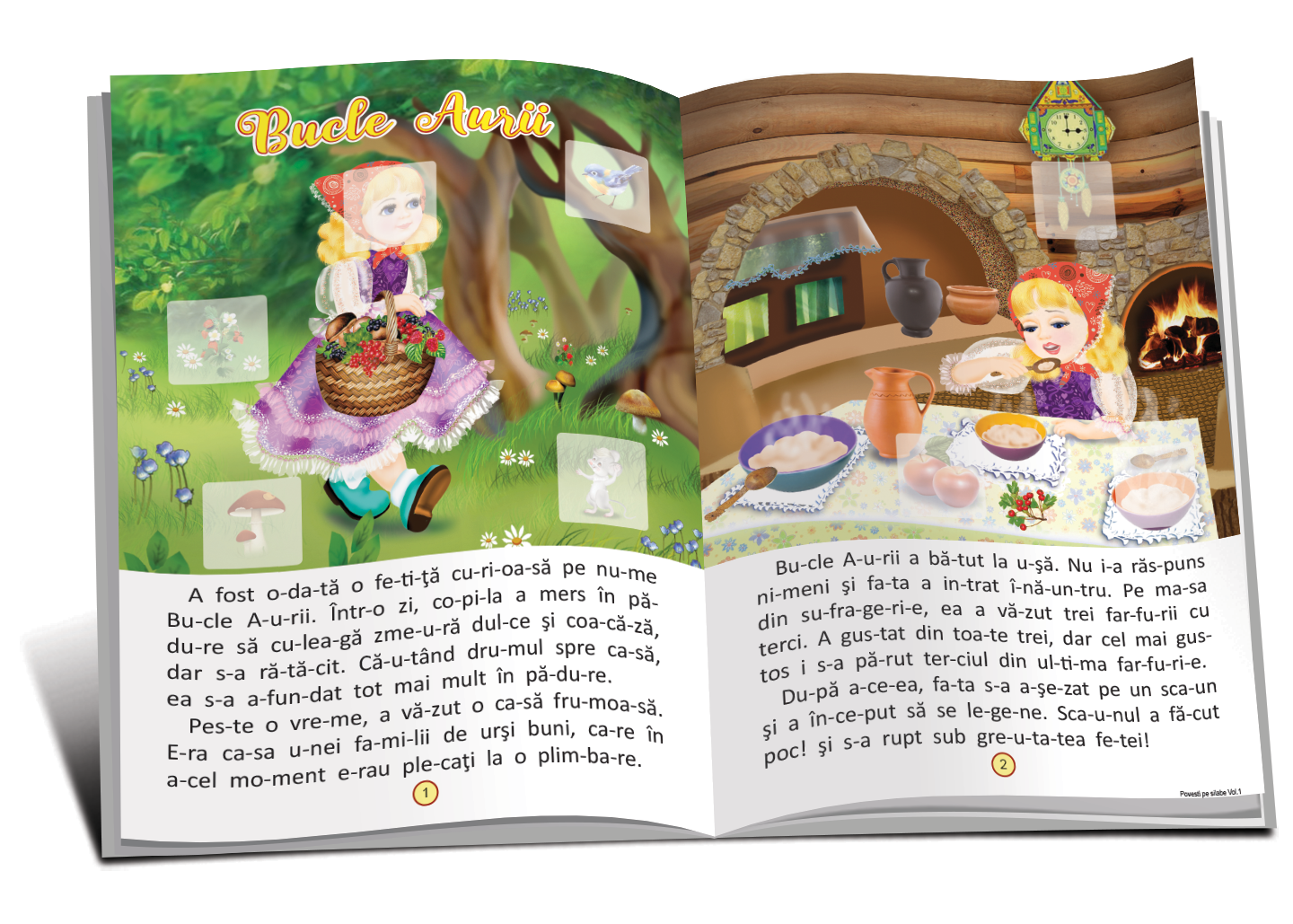 5 Povești pe silabe (70 autocolante)