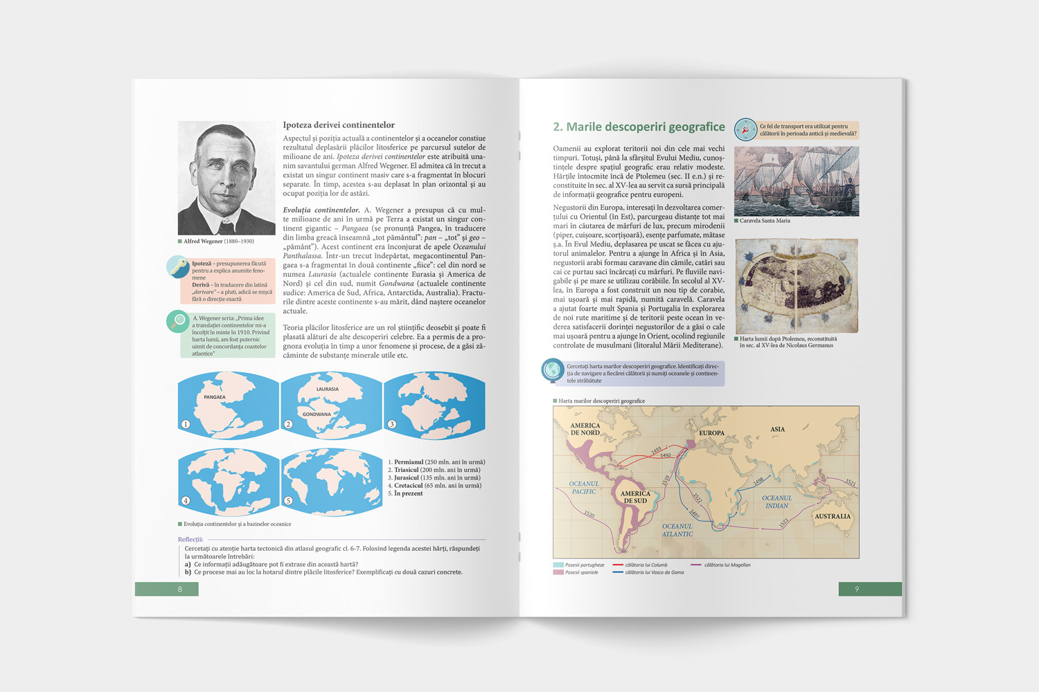 Geografia continentelor și oceanelor. Manual pentru clasa a 6-a