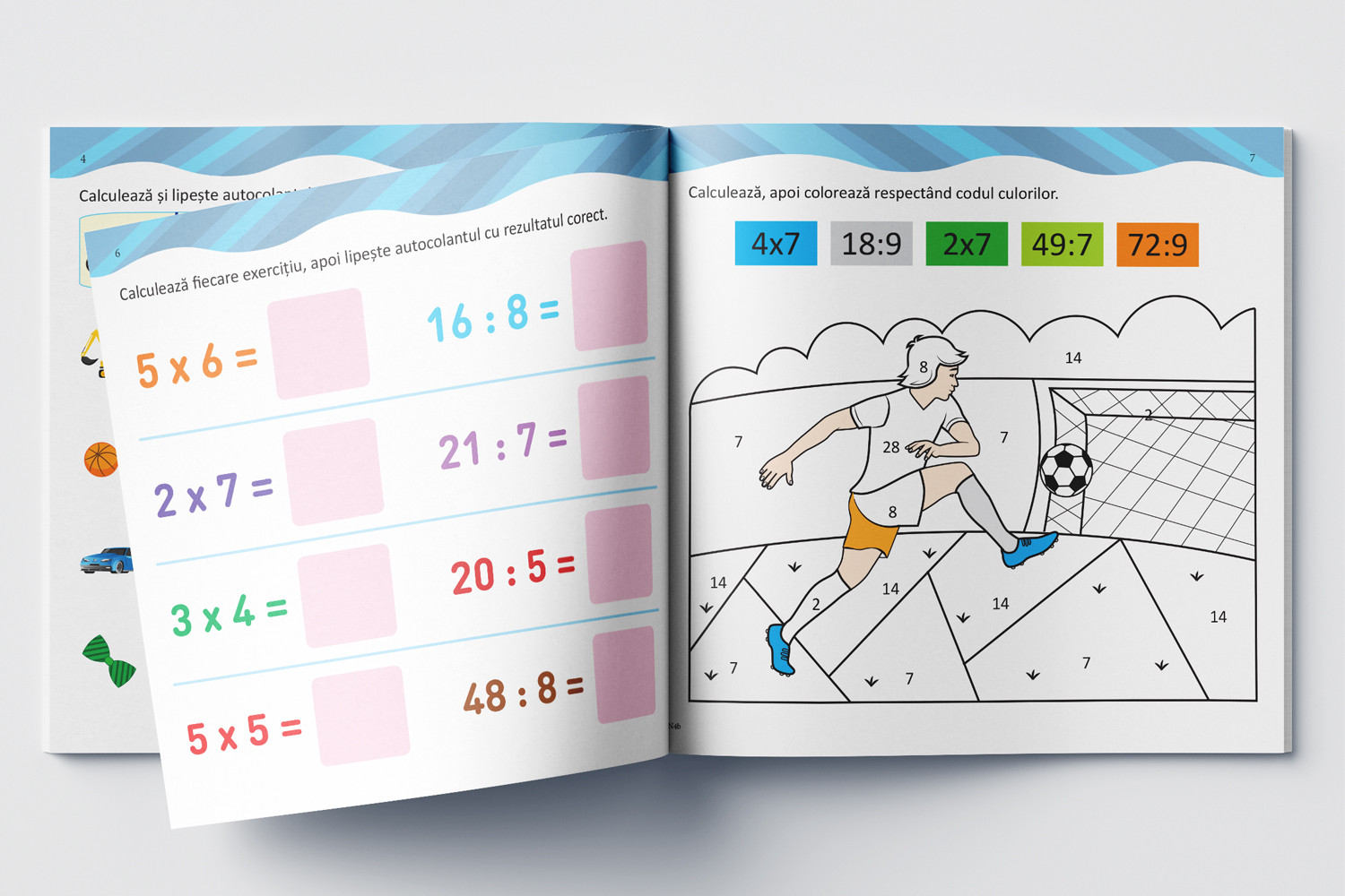 Călătorim în țara numerelor. Înmulțiri și împărțiri / pentru băieți, Nivelul 4