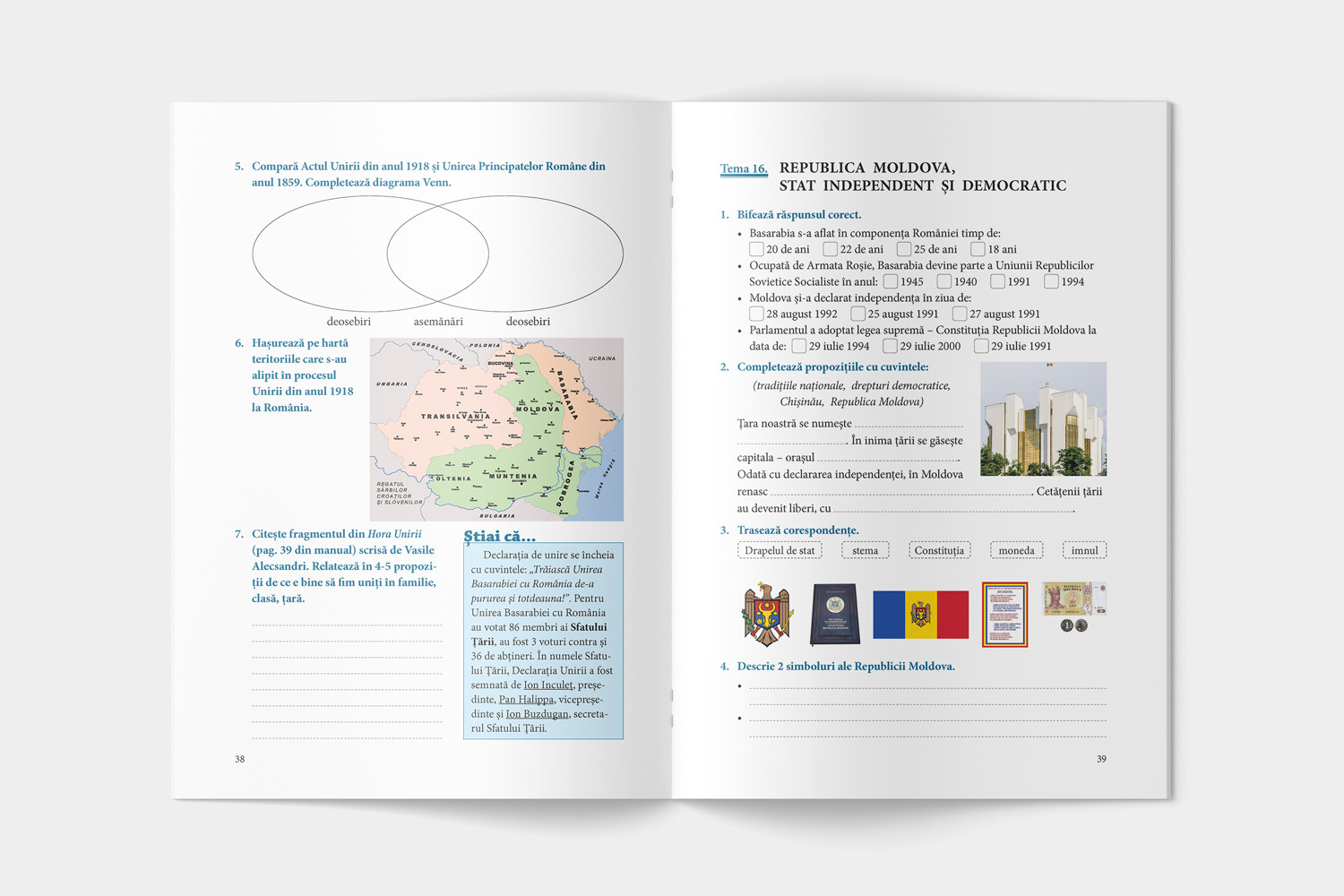 Istoria Românilor și Universală. Caietul elevului cl. a 4-a