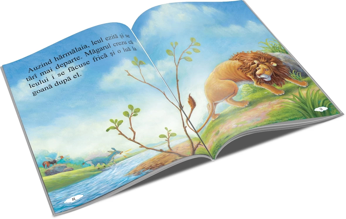 Povești cu tâlc - Leul, cocoșul și măgarul