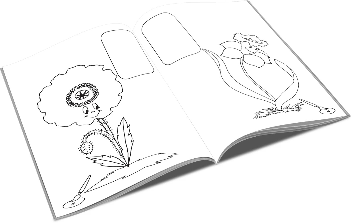 Lipim și colorăm - Florile