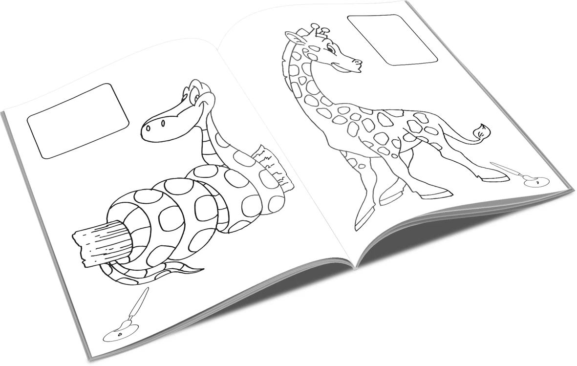 Lipim și colorăm - Animale sălbatice