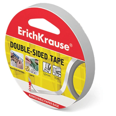 Bandă dublu adezivă ErichKrause, transparent, 12mmx10m