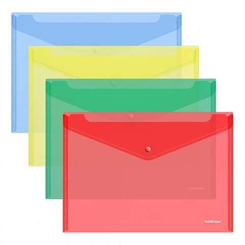 Dosar plic ErichKrause® Fizzy Classic А4, opaque, asortiment