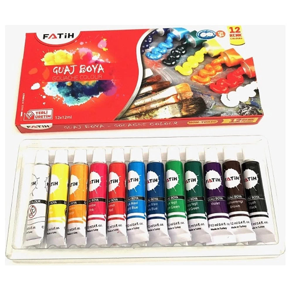 Guașă Tub 12 culori 12 ml Fatih