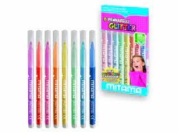 Carioci triangulare cu sclipici, set 8 cul