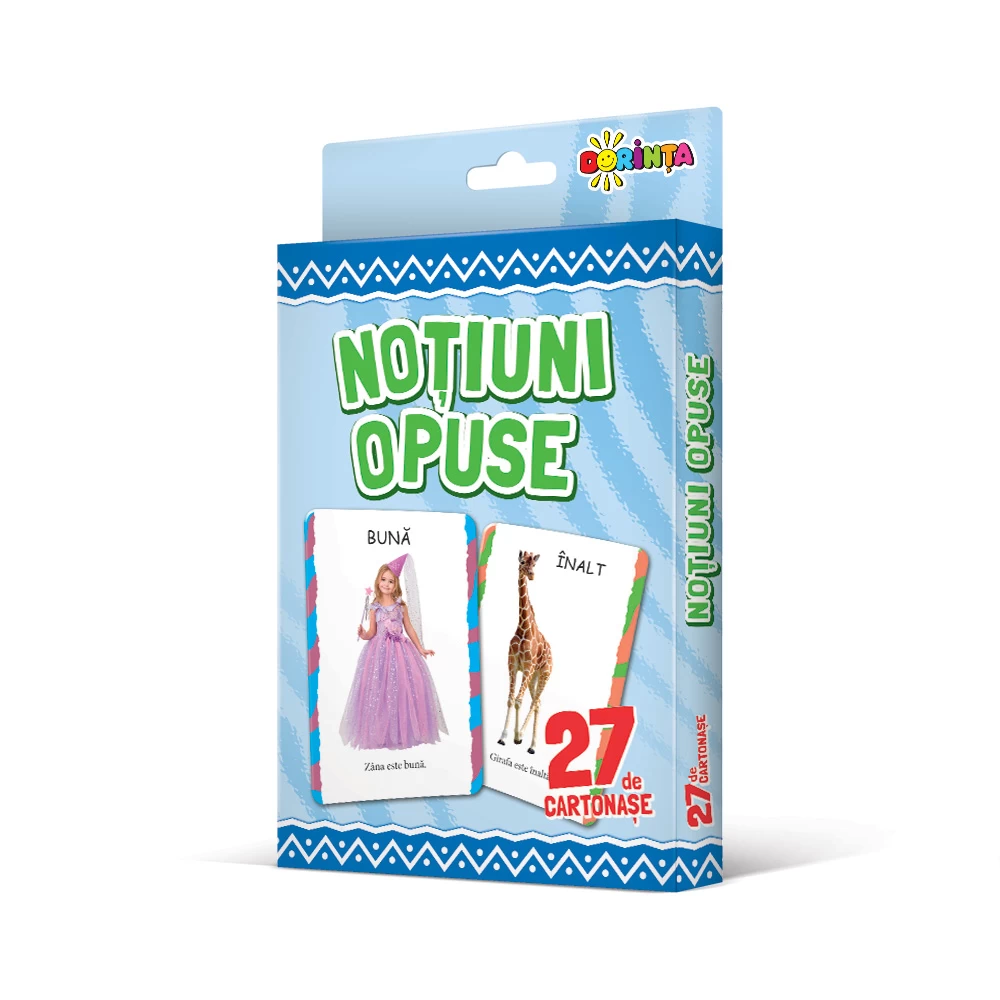 27 de cartonașe. Noțiuni opuse