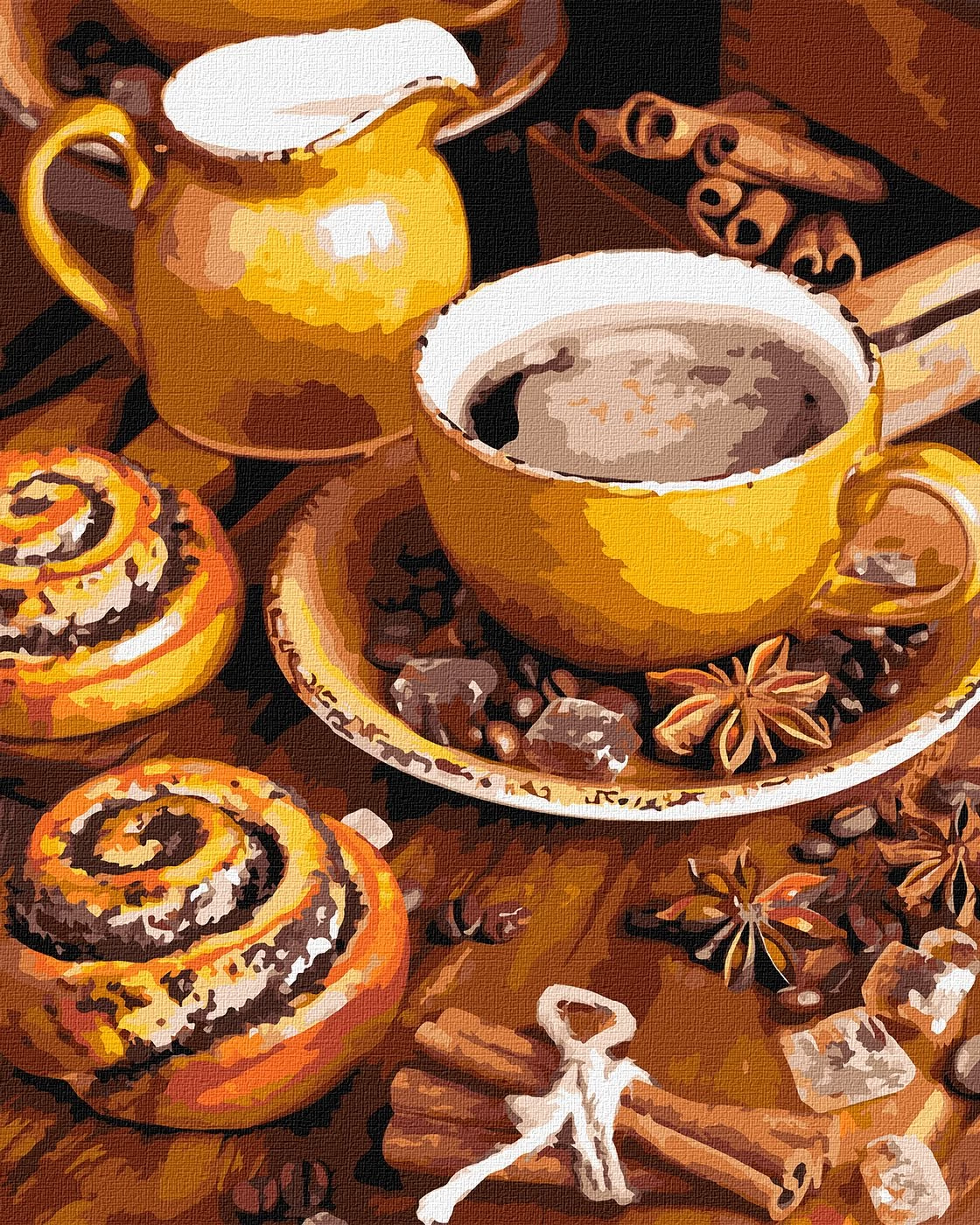 Tablou pe numere "Bucurie de cafea" 40x50 cm KHO5667