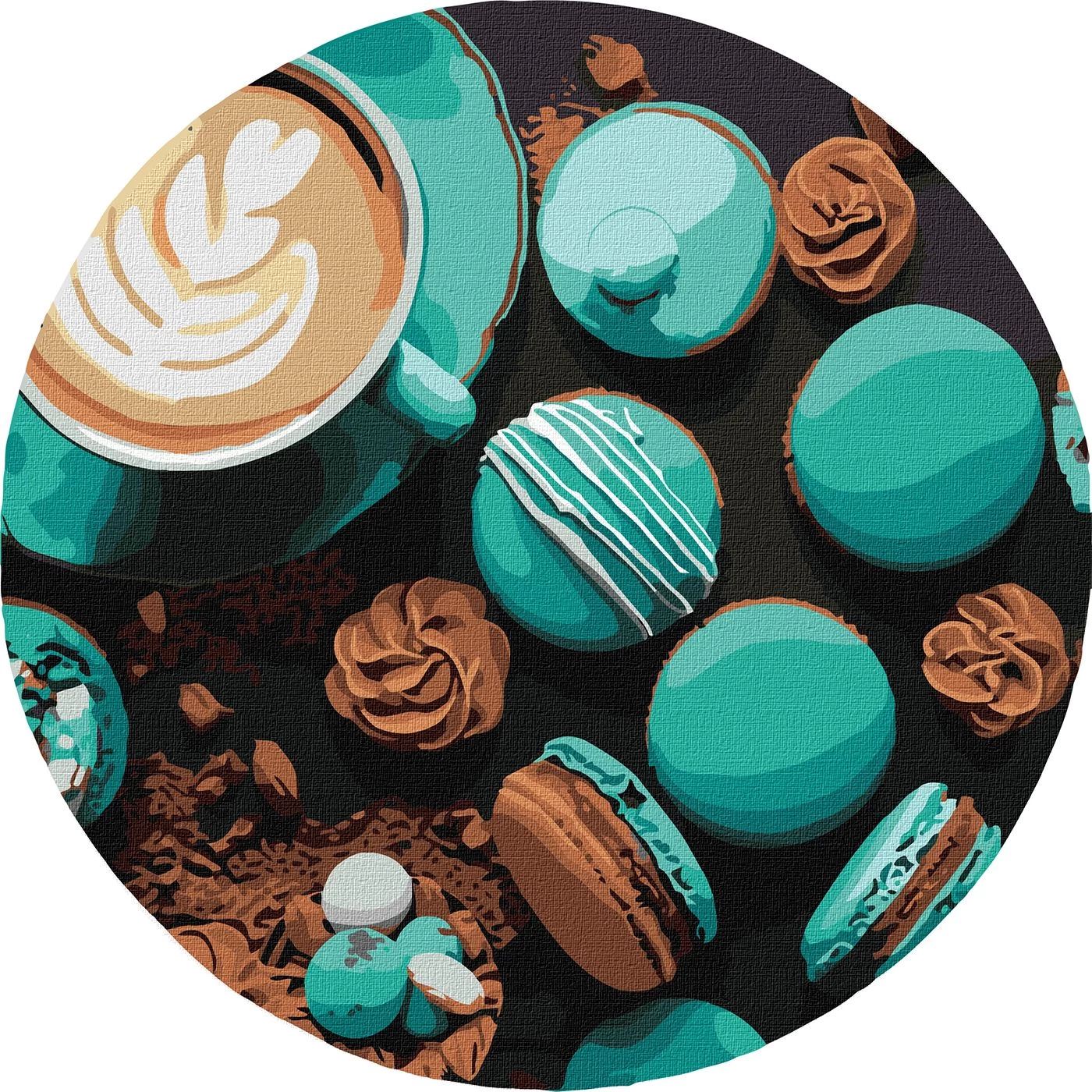 Tablou pe numere d39cm "Deliciu de ciocolata" KHO-R1013