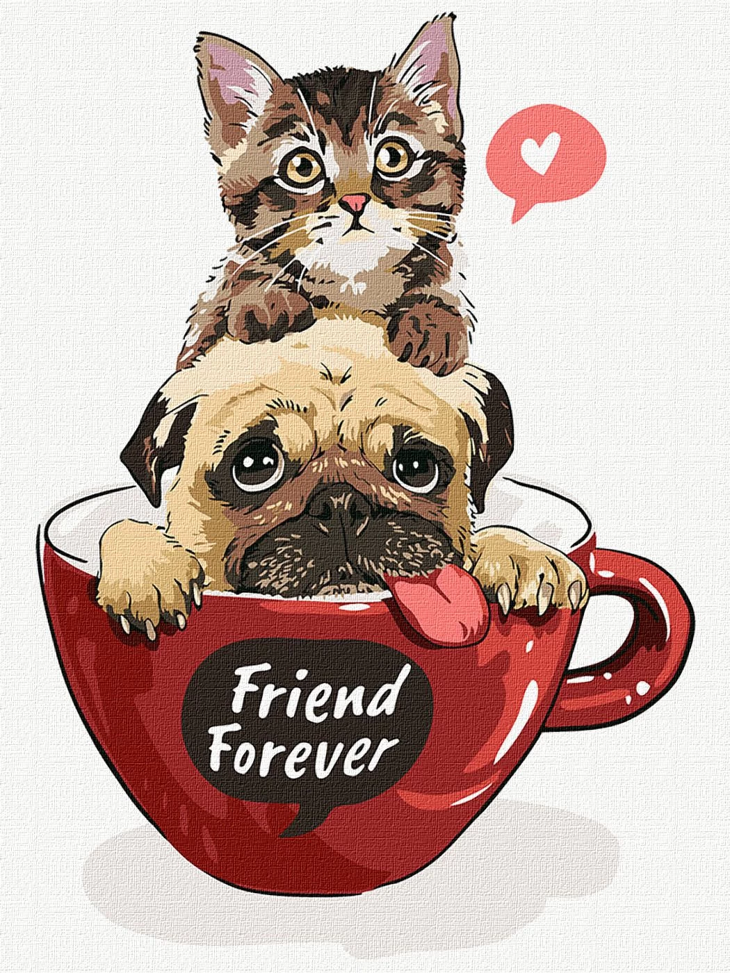 Tablou pe numere "Friends forever" 30x40cm KHO4284