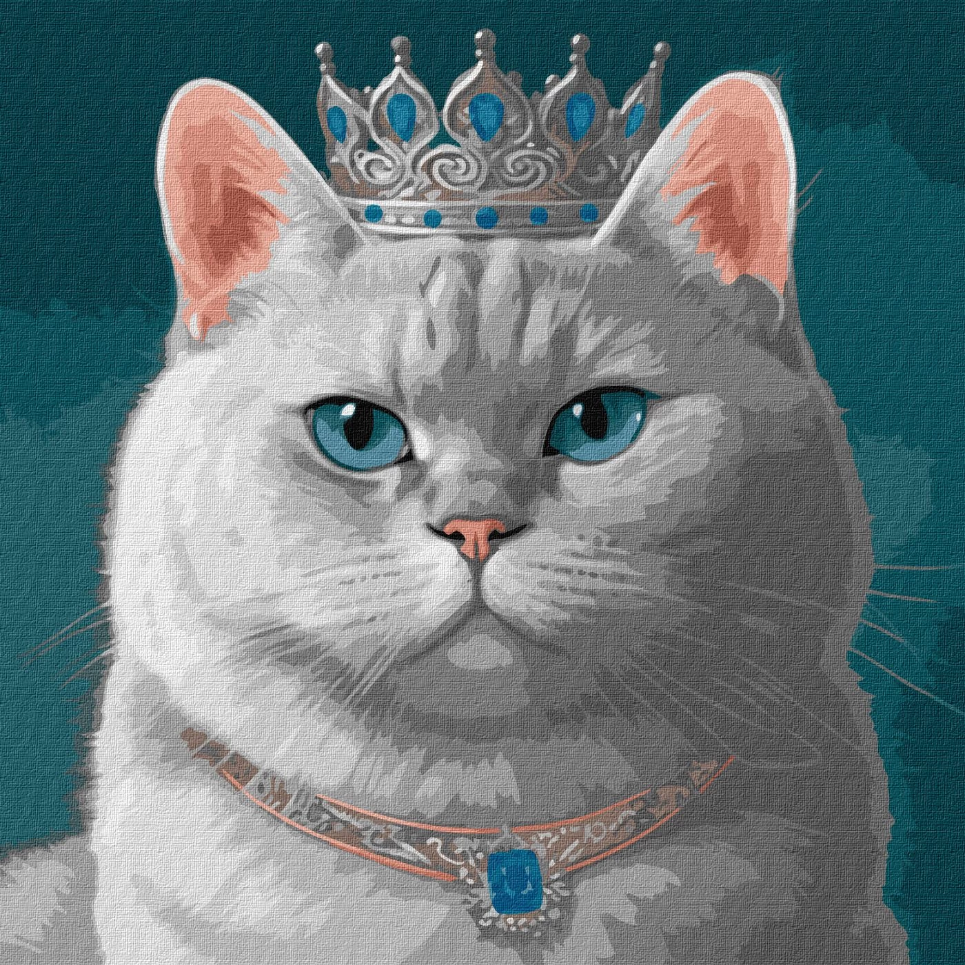 Tablou pe numere "Rege mandru" 40x40cm KHO6502