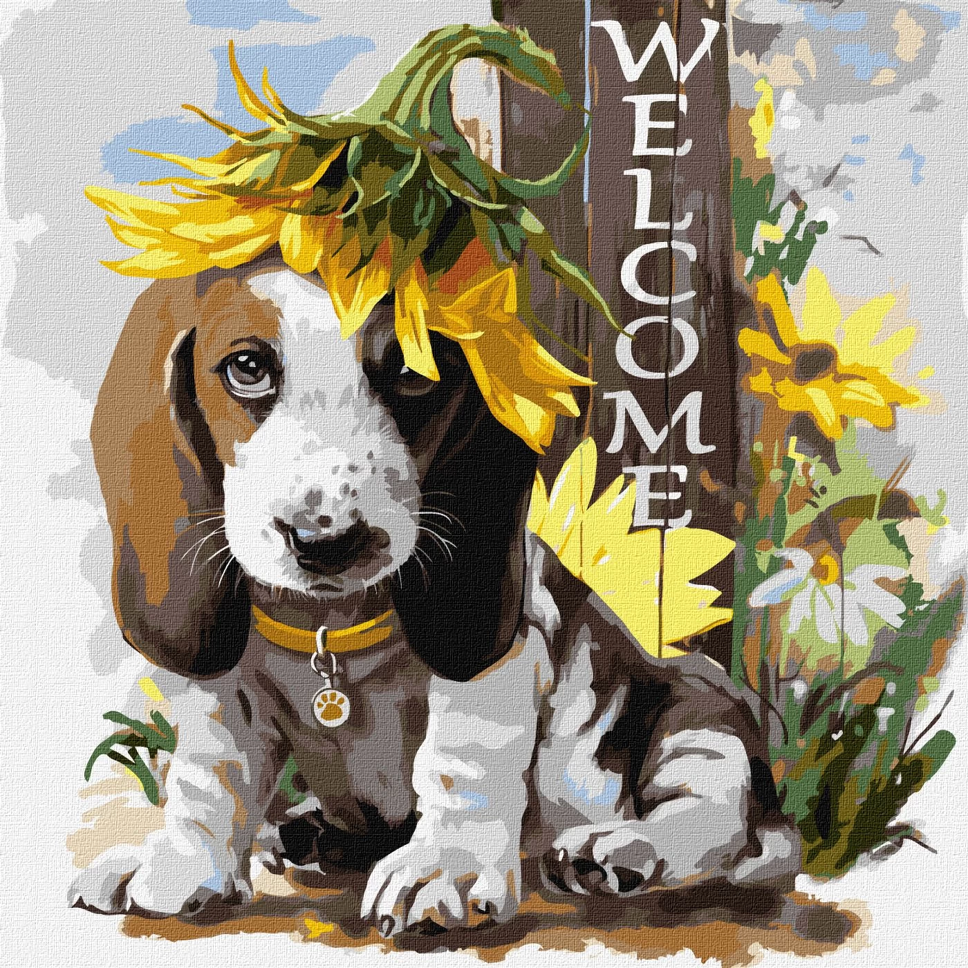 Tablou pe numere "Sub soare" 40x40cm KHO4381