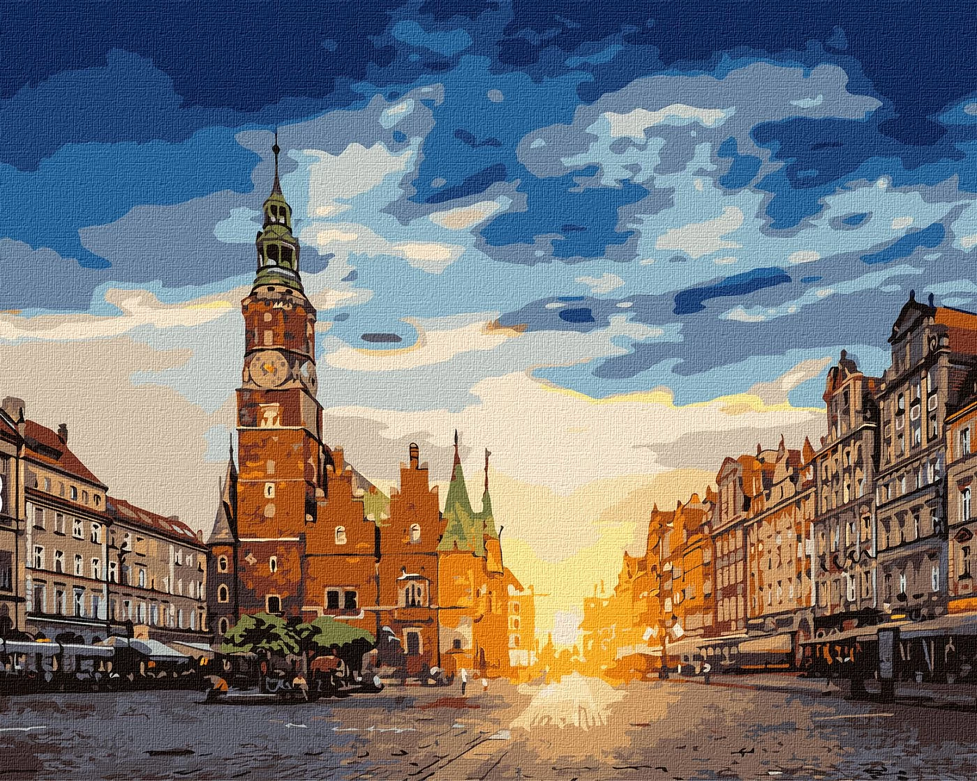 Tablou pe numere "Fermecătorul Wroclaw" 40x50 cm KHO3608