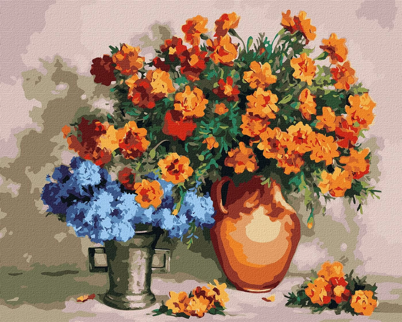 Tablou pe numere "Îmbratisari florale" 40x50 cm KHO5657