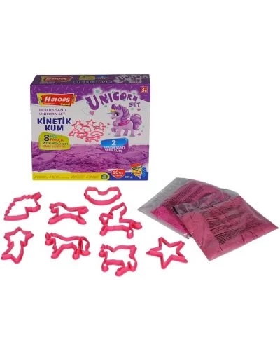Nisip cinetic set Unicorni  500 gr. Heroes KUM-043