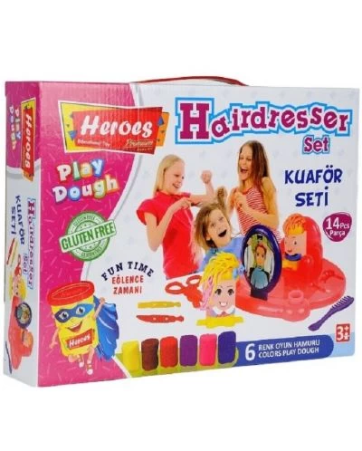 Pasta de modelat set 6 cul+21 forme Coafor Heroes ERN-576