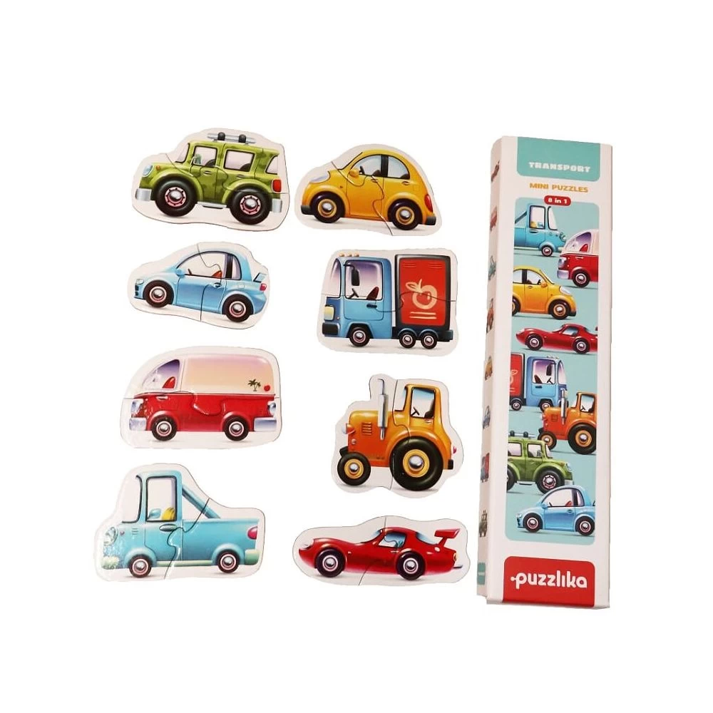 Puzzle 8 in 1 "Masinute"(16piese)