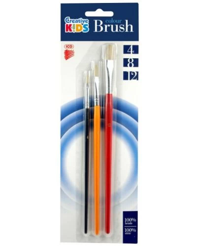 Pensula set 3buc. Nr.4-8-12 Creative Kids