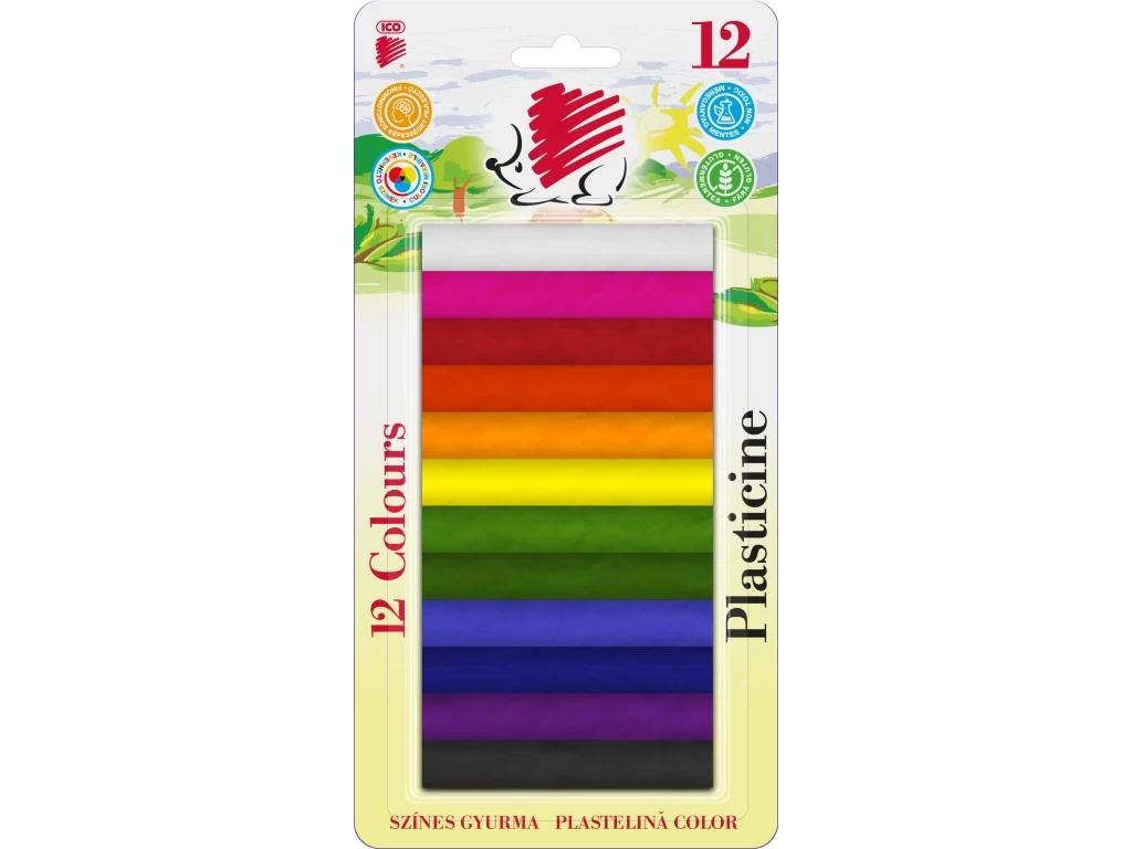 Plastilină 12 cul.Hedgehog ICO