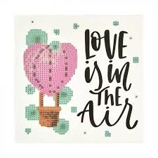 Mozaica cu Diamante 18x18 cm "Iubire in Aer"