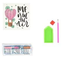 Mozaica cu Diamante 18x18 cm "Iubire in Aer"