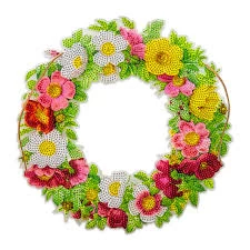 Mozaica cu Diamante 30x30 cm "Ghirlanda cu Trandafiri"