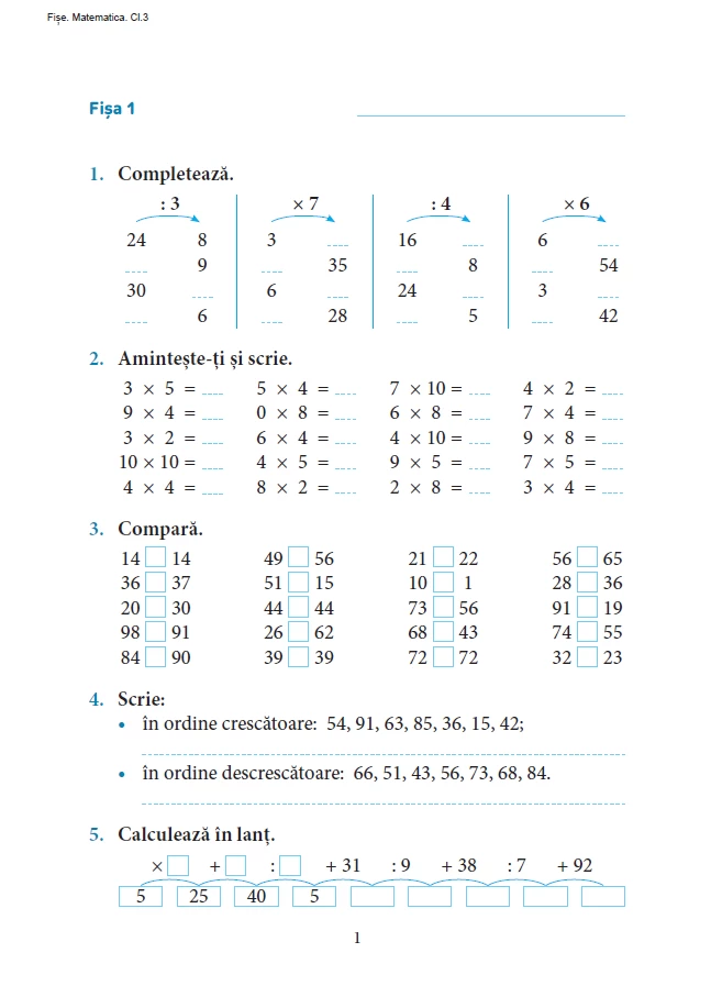 Exceleaza la matematică clasa a 3-a