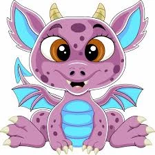 Tablou pe numere 30x30 cm "Dragon Amuzant"/Strateg ES-0852