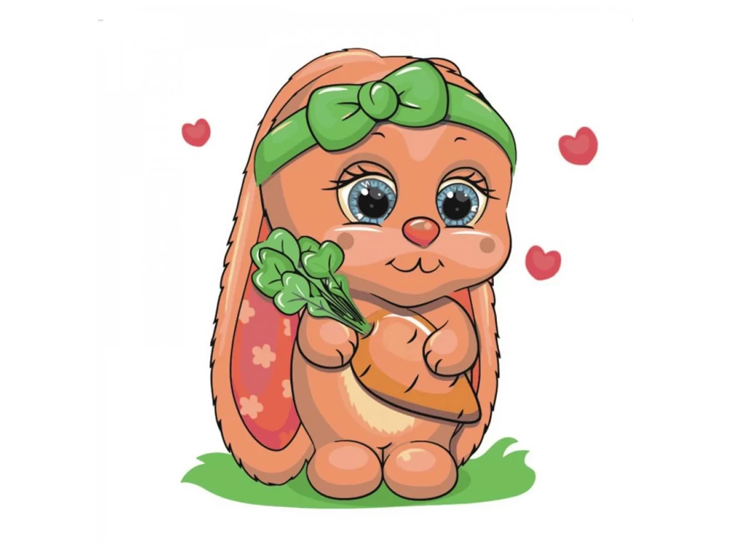 Tablou pe numere 30x30 cm "Iepuras Dragut"