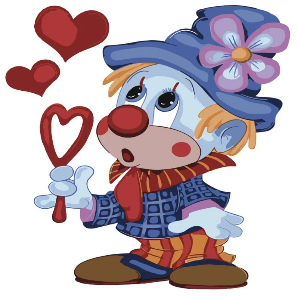 Tablou pe numere 30x30 cm "Inimi Aerate"