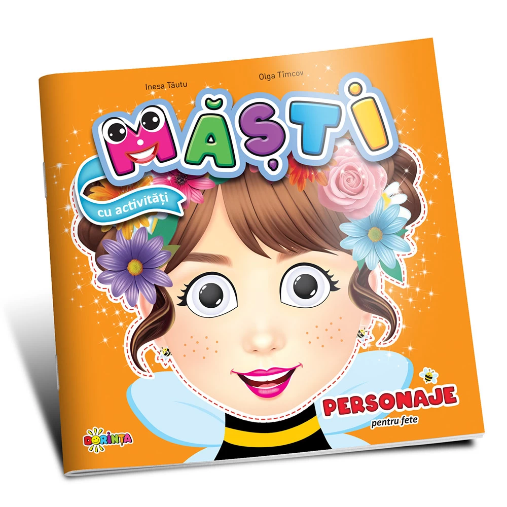 Măști cu activități. Personaje pentru fete