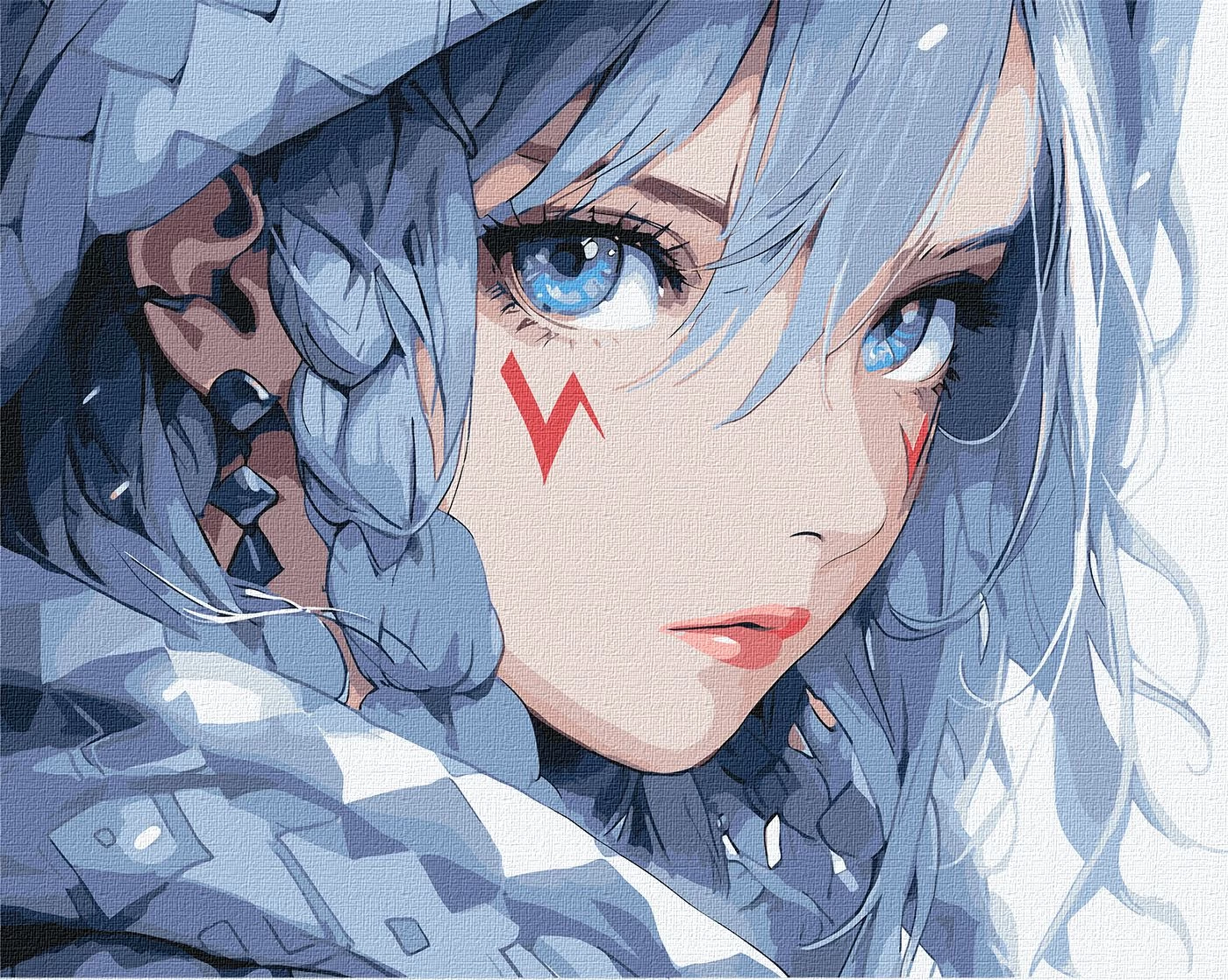 Tablou pe numere "Magia ochilor albastri" 40x50 cm KHO8385