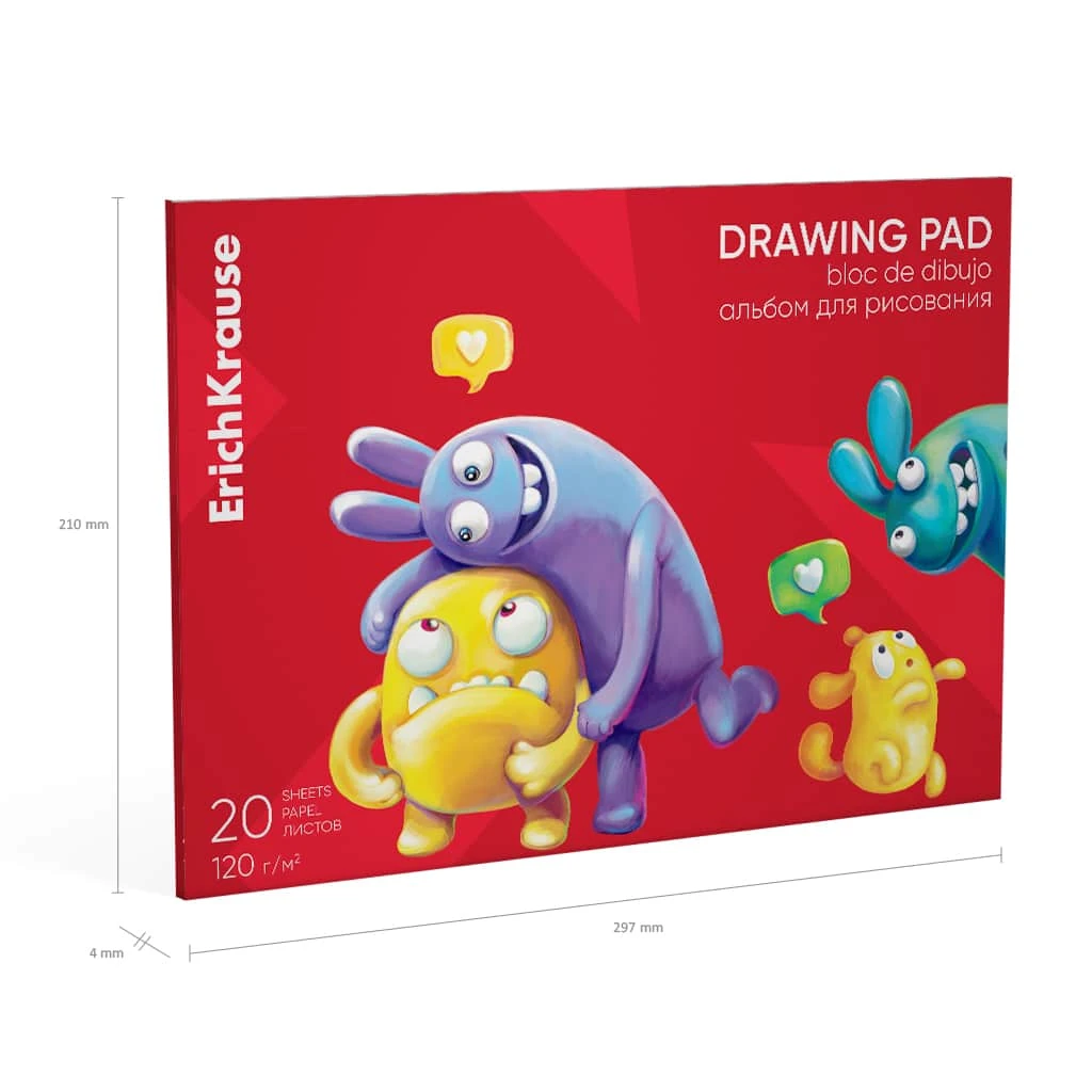 Album pentru desen А4, 20 foi, Jolly Friends