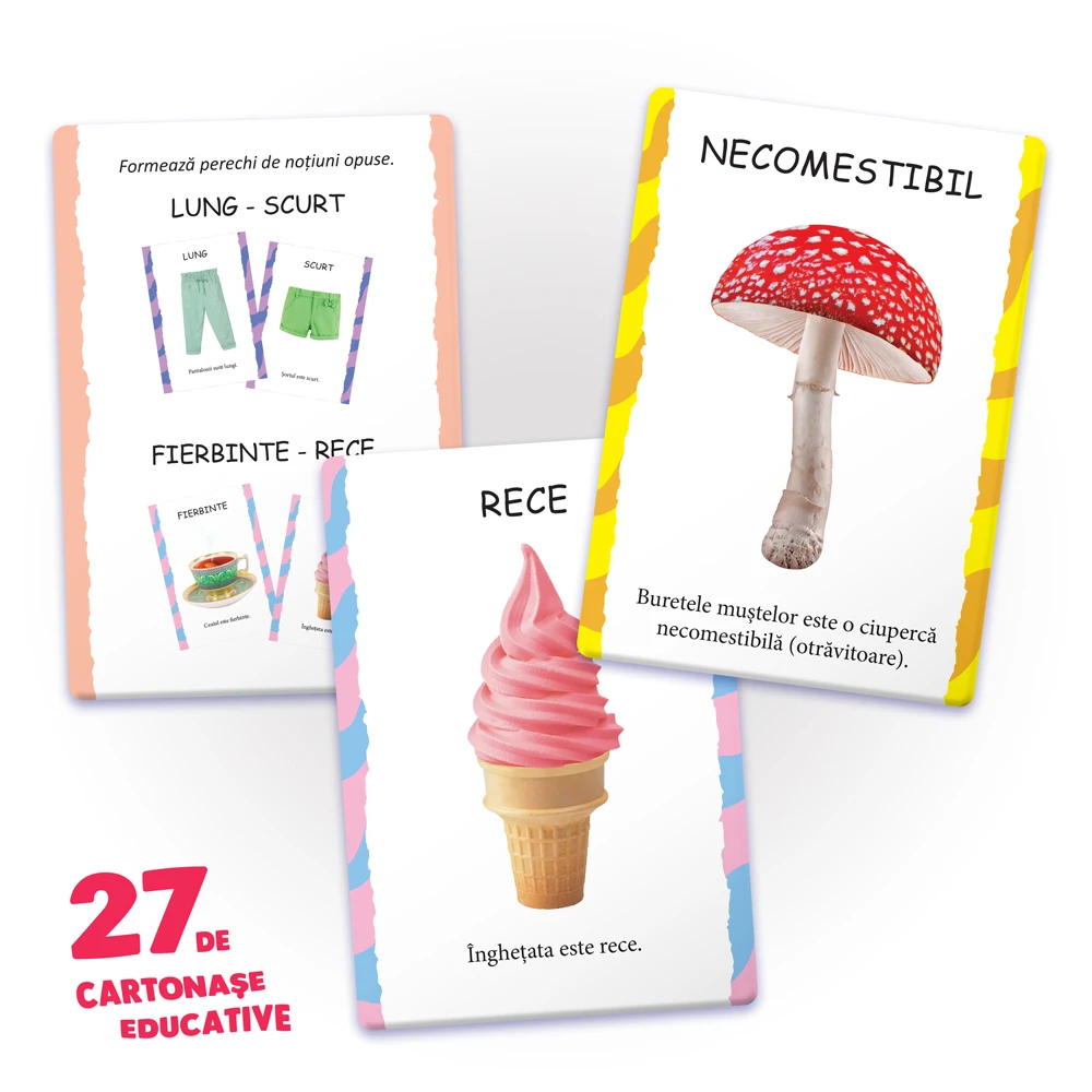 27 de cartonașe. Noțiuni opuse