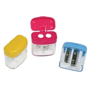 Ascuțitoare plastic cu container, 2 lame