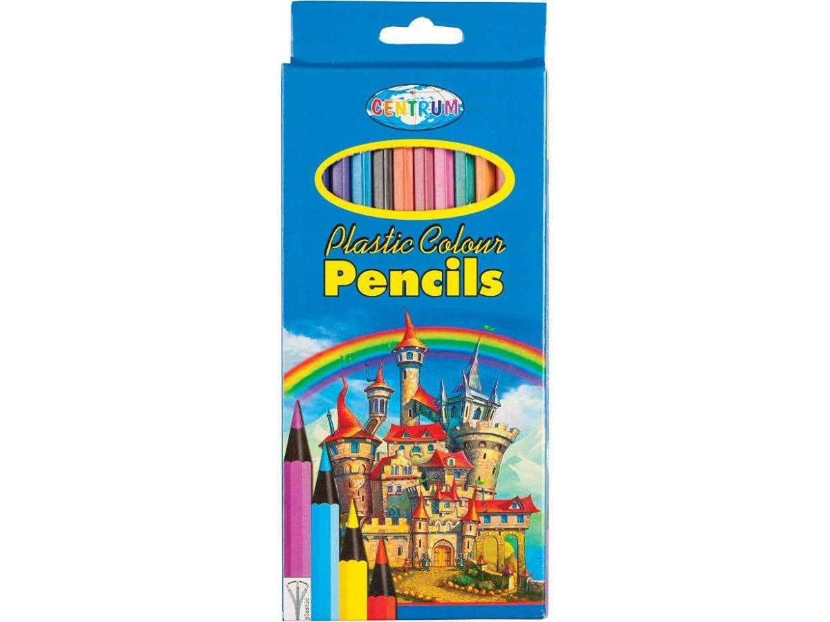 Creioane colorate 12 cul.plastic CASTLE
