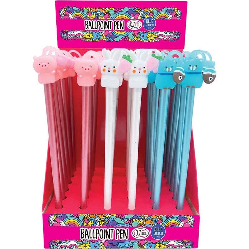 Pix cu bila "Cute Animals" albastru 0,7mm