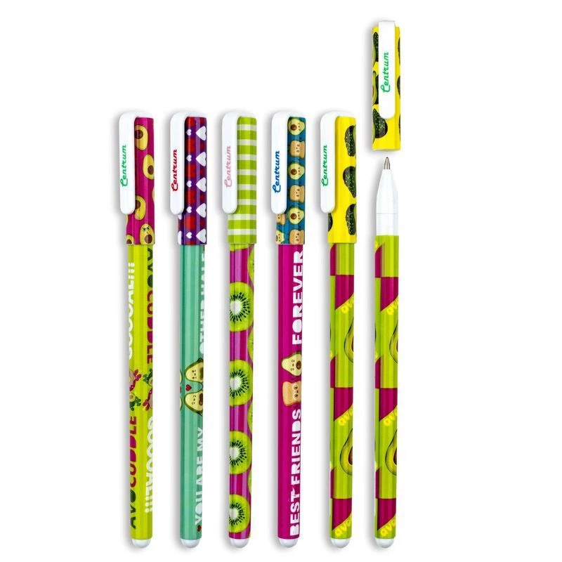 Pix gel cu radiera FRUITS albastru 0,5mm