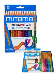 Creioane colorate lăcuite 4 mm set 18 cul